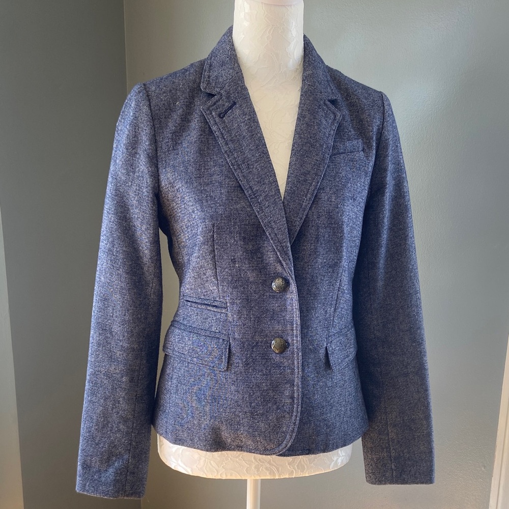 Banana Republic Navy Wool Blend Blazer Size 4
